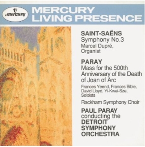 Album cover: Paul Paray Mass for Joan of Arc and Saint-Saens Symphony No. 3
